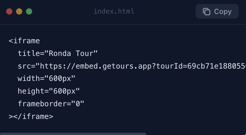 Tours 360° virtual tour